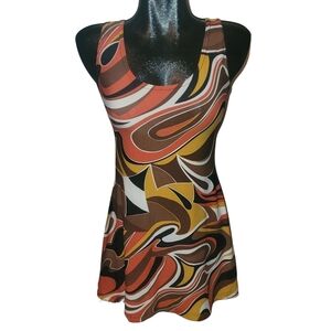 Nineties Brand Retro Style Sleeveless Mini Dress S